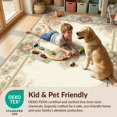 thumbnail image 4 of Design&I 9'x12' Washable Area Rug Beige Farmhouse Yellow Vintage Scroll Border Traditional Tan for Great Room, Large Living Giant Skid-Resistant, 4 of 7