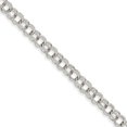 thumbnail image 1 of 14k White Gold Double Link Charm Bracelet, 1 of 6