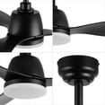 thumbnail image 5 of JONATHAN Y Audie 52" 1-Light Classic Industrial Iron/Plastic Mobile-App/Remote-Controlled 6-Speed Propeller Integrated LED Ceiling Fan, Black, 5 of 8