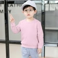 thumbnail image 3 of XYIJANI Infant Crewneck Sweatshirts Baby Boys Girls Solid Casual Fashion Loose Warm Loose Tops Sweatshirt Clothes (Pink,80), 3 of 6