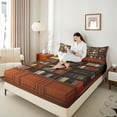 thumbnail image 4 of jejeloiu Retro Library Bookcase Twin Sheet Sets,Vintage Books Twin Fitted Sheet,Brown Bookshelf Flat Sheet For Men Women,Breathable Home Decor,3pcs, 4 of 7