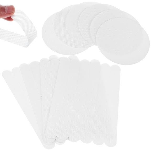 UPOUART 24 Strips Non Slip Bathroom Stickers Adhesive White for Shower Stall