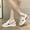 Beige BG36, variant on WIZUTIZ Platform Sandals Women Dressy Sandals Women Comfort Hiking Stretchy Shiny Jeweled Sandals Buckle Shoes Flat Heel (O"-1) Medium Solid Sandals Party Black