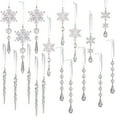 thumbnail image 2 of 18 Pcs Snowflake Ornaments for Christmas Tree, Acrylic Snowflake Christmas Tree Decorations Party Favor (5 Styles, Shatterproof, Multi-Use), 2 of 5