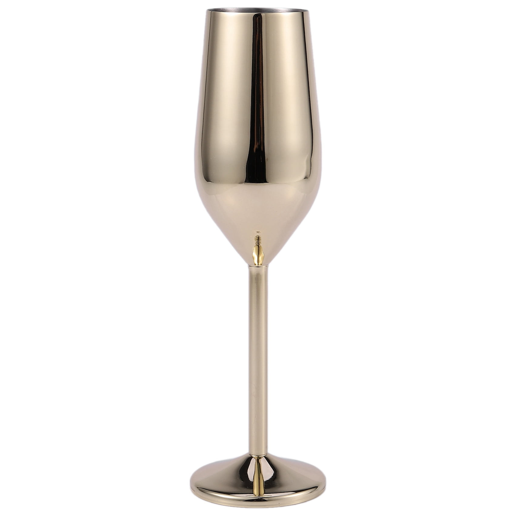 4Pcs/Set Shatterproof Stainless Champagne Glasses Brushed Gold Wedding Toasting Champagne Flutes Drink Cup