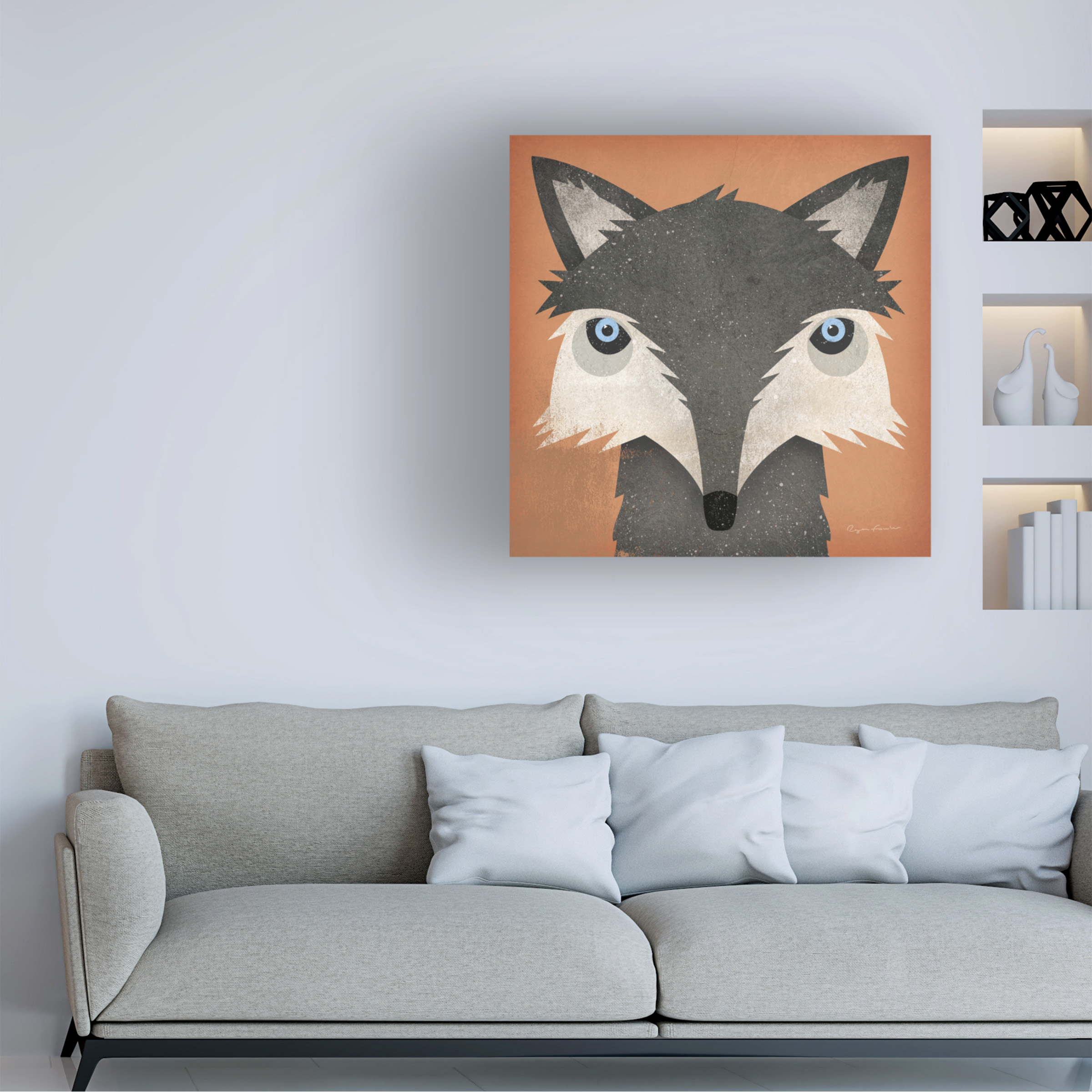 Trademark Fine Art 'Timber Wolf' Canvas Art by Ryan Fowler