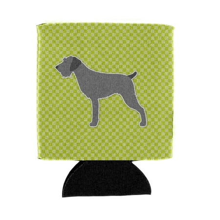 

Carolines Treasures BB3811CC German Wirehaired Pointer Checkerboard Green Can or Bottle Hugger Can Hugger multicolor