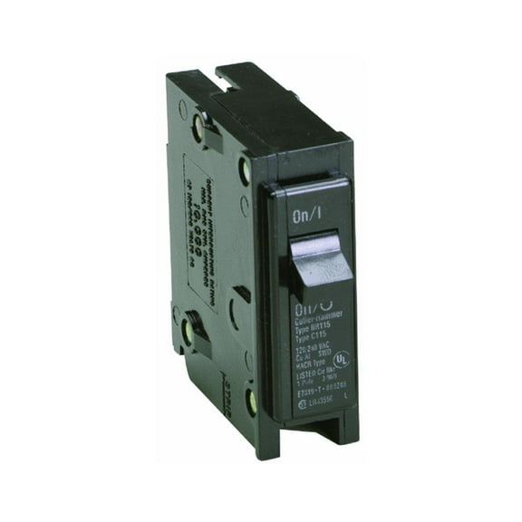 Eaton Miniature Circuit Breaker BR120 - 20 Amp 1 Pole 120/240V 10 kAIC - Black