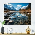 thumbnail image 2 of Designart "The Rockies Majestic Presence in Canada I" Landscapes Metal Art Print, 2 of 5