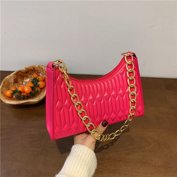 Bolso de mano femenino de un solo hombro con pliegues de moda de invierno 2025, nuevo estilo retro con sangría occidental, estilo occidental simple y popular.