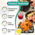 thumbnail image 4 of CNKOO 8QT Air Fryer Grill Plate for Gourmia GAF838 GAF856 GAF826 Air Fryers  9.8''×9.8'' Square Air Fryer Tray Replacement for Gourmia  Nonstick Air Fryer Grill Pan for G, 4 of 7