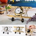 thumbnail image 1 of Fiudx Adorno de Reloj de Avión, Diseño Industrial Retro, Artesanía de Soldadura de Hierro, Elegante Decoración para Sala de Estar, Dormitorio o Bar, Fácil Instalación, Elegante Estilo Europeo., 1 of 4