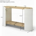 thumbnail image 4 of End Table for Small Spaces with 2-Layer Storage, Stable Frame & Easy Assembly (Natural & White), 4 of 6