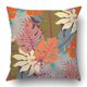 thumbnail image 1 of Funda de almohada ABPHQTO con Hojas de Palma Naranja Marrón Azul 40x40 cm, 1 of 1