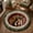 Rug# Santa, variant on 3D Illusion Christmas Round Rug, Optical Vortex Hole Effect Quilted Patchwork Floor Mat, Skeleton Santa Decorative Carpet, Non Slip Printed Xmas Rug for Living Room, Fireplace and Christmas Tree