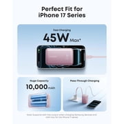 Anker Nano Power Bank, 10,000mAh Portable Charger with 2.3 ft InstaCord Retractable Cable, 45W Max Compact Battery Pack, Smart Display