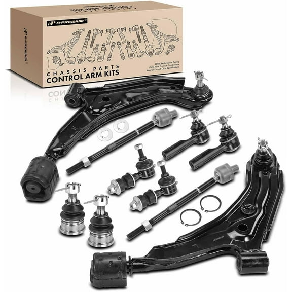 A-Premium 10Pcs Front Suspension Kit, Lower Control Arm, Sway Bar Link, Tie Rod End, Ball Joint, Compatible with Nissan Sentra 1991 1992 1993 1994 L4 1.6L