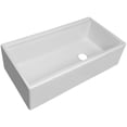 thumbnail image 3 of Whitehaus WHLW3619 Fireclay 36" Farmhouse Single Basin Fireclay Kitchen Sink - White, 3 of 6