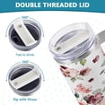 thumbnail image 5 of SKYSONIC 40 oz Spring Flowers Tumbler with Handle and Straw Lid, Insulated Cup Reusable Stainless Steel Water Bottle Travel Mug, 5 of 7