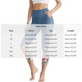 thumbnail image 2 of cocolona Womens Summer Casual Printed Capri Leggings Elastic Waist Stretch Cropped Workout Gym Yoga Pants with Pockets, 2 of 5