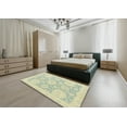 thumbnail image 4 of Ahgly Company Indoor Round Abstract Khaki Gold Oriental Area Rugs, 6' Round, 4 of 6