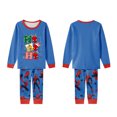 thumbnail image 4 of Family Matching Pajamas Set Blue Spider Superhero Graphic Printed Sleepwear Long Sleeve Top Pants for Holiday Party Night, 4 of 4