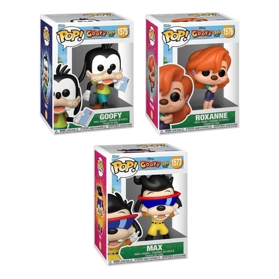 A Goofy Movie Funko Pop! Disney 30th - Pack of 3 (1575, 1576, and 1577) Collectible Vinyl Figures