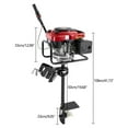 thumbnail image 5 of 8 HP 4-Stroke Outboard Motor Fishing Boat Engine Air-Cooling TCI Gasoline 196CC Black, 5 of 16