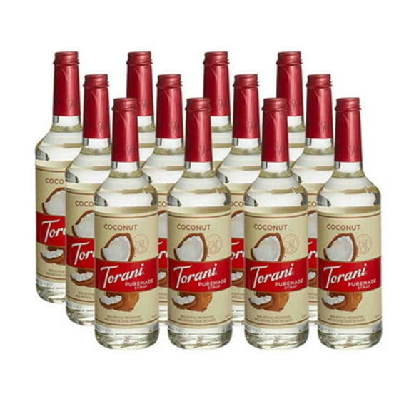 Torani Puremade Coconut Smooth Flavoring Syrup - 750 mL (12/Case)