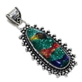 thumbnail image 2 of Natural Dicorich Glass Gemstone 925 Sterling Silver Gift Pendant 2.56", 2 of 2