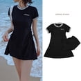 thumbnail image 5 of ZPAQI Women Short Sleeves Swimdress with Boyshorts Students Tummy Control Swimwear Ins, 5 of 14