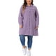 thumbnail image 2 of Chaqueta de mezclilla de mujer de talla grande Agnes Orinda, de manga larga, longitud maxi, chaquetas de mezclilla 3X púrpura, 2 of 6