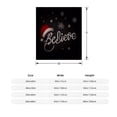 thumbnail image 3 of Festive Holiday Flannel Blanket - Soft & Warm Cozy Design with Snowflakes & Santa Hat Perfect for Sofa Travel Bed & Chair, 3 of 5