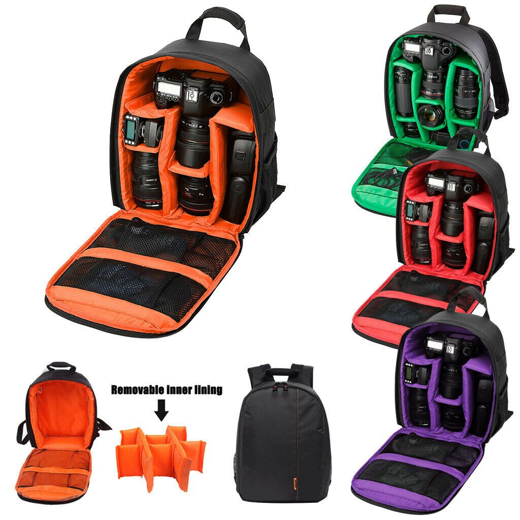 PULLIMORE DSLR Camera Bag Waterproof Camera Case Backpack Rucksack For SLR/DSLR Camera, Lens and Accessories "Orange" - image 2 of 10