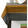 thumbnail image 2 of Rectangle Tablecloth 60x102inch Rustic Barn Ombre Wood Stain and Wrinkle Resistant Washable Polyester Table Cloth Oil Proof Dining Table Cover Decorative for Parties/Wedding/Outdoor Grey Orange Green, 2 of 6