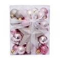 thumbnail image 1 of AMERTEER 30PCS Christmas Ball Baubles  1.2” Shatterproof Assorted Plastic Hang Balls Pendant for Small Xmas Tree Decoration, 1 of 7