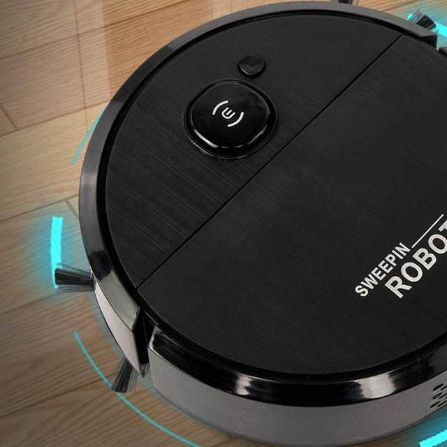 WLOELOEW Black Rechargeable Sweeper Robot Home Suction Sweeping And Mopping Three--One Vacuum Cleaner