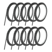 Uxcell 10 Rolls Whiteboard Tape Graphic Chart Tape 5mm 54.7 Yard Art Tape Thin Self-Adhesive Pinstripe Tape Masking Tape, Black