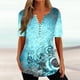 thumbnail image 1 of Fiudx Ropa de Mujer Blusa Superior con Botones de Color Sólido y Cuello Redondo, Informal, Cómoda Ya La Moda para Mujer, 1 of 5
