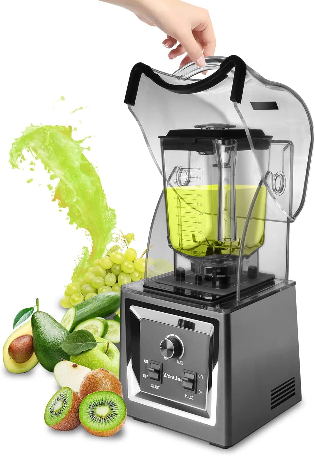 WantJoin Professional Soundproof Quiet Blender, Commercial Smoothie