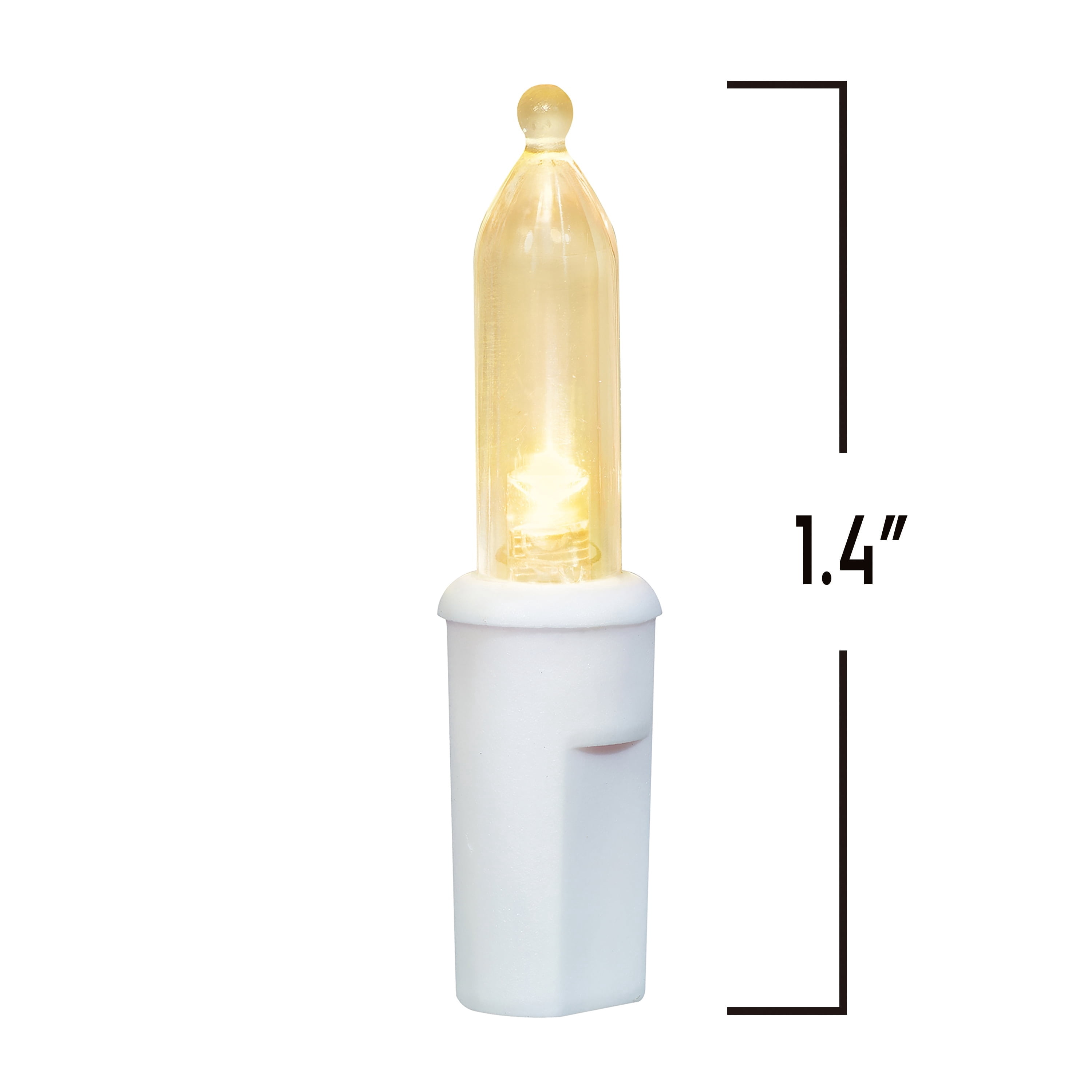 Indoor/Outdoor 100-Count LED Mini Christmas String Lights, Warm White, White Wire, 19.5', by Holiday Time