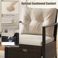 thumbnail image 4 of Harmijoy 5 Piece Outdoor Furniture Set, Rattan Chairs & Ottomans w/ Round Glass Topped Coffee Table, Space Saving Cushioned Patio Conversation Set for Backyard, Poolside, 4 of 7