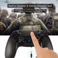 thumbnail image 3 of Controlador inalámbrico para controlador de PS4, vibración + resistencia al deslizamiento + LED de color integrado + conector para auriculares El gamepad inalámbrico es bueno para PS4 / PS3 brillar Juguete, 3 of 6