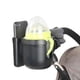 thumbnail image 4 of 1 portavasos para cochecito con soporte para teléfono, portavasos para bicicleta, portavasos universal 2 en 1 para cochecito, bicicleta, silla de ruedas, andador, scooter, negro, 4 of 5