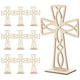 thumbnail image 4 of 10 piezas de adorno de cruz de madera, cruz de madera, decoración artesanal para mesa, manualidades, decoración de cruz, 4 of 8