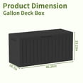 thumbnail image 3 of Joxxoaa 80 Gallon Resin Deck Box, Lockable Patio Outdoor Storage Box for Furniture, Garden Tools and Tools Storage, Waterproof Outside Storage Box - Black, 3 of 7