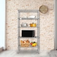 thumbnail image 3 of 5-Tier Wire Storage Shelves,29x13x60inch Chrome with Adjustable Racks Heavy-Duty Metal Shelf, Holds Upto 550 lbs No-Tool Assembly ,Ideal for Home & Garage Shelving, 3 of 12