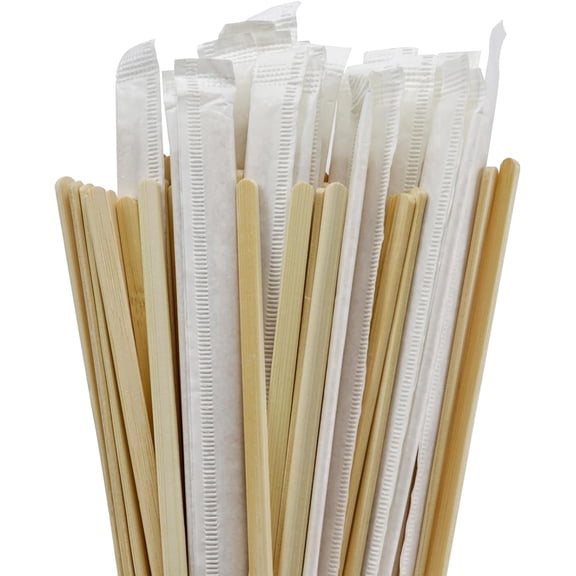 Scheam 7.5 inch Coffee Stir Sticks 200 Pcs Individually Wrapped Bamboo Stirrer Disposable Beverage Sticks Eco Friendly Stirrers for Hot or Cold Drinks, Home, Cafe, Party, Picnic