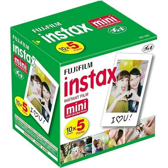 Instax Mini Instant Film 10 Sheets × 5 Pack (Total 50 Shots)