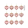 thumbnail image 2 of 12pcs Valentine's Day Heart Hanging Ornaments - Romantic Decorative Accents for Parties, Weddings & Home Decor, Cute Lightweight Heart-Shaped Ornaments for Trees, Walls & Doorways, 1.77in, Rose Gold, 2 of 9